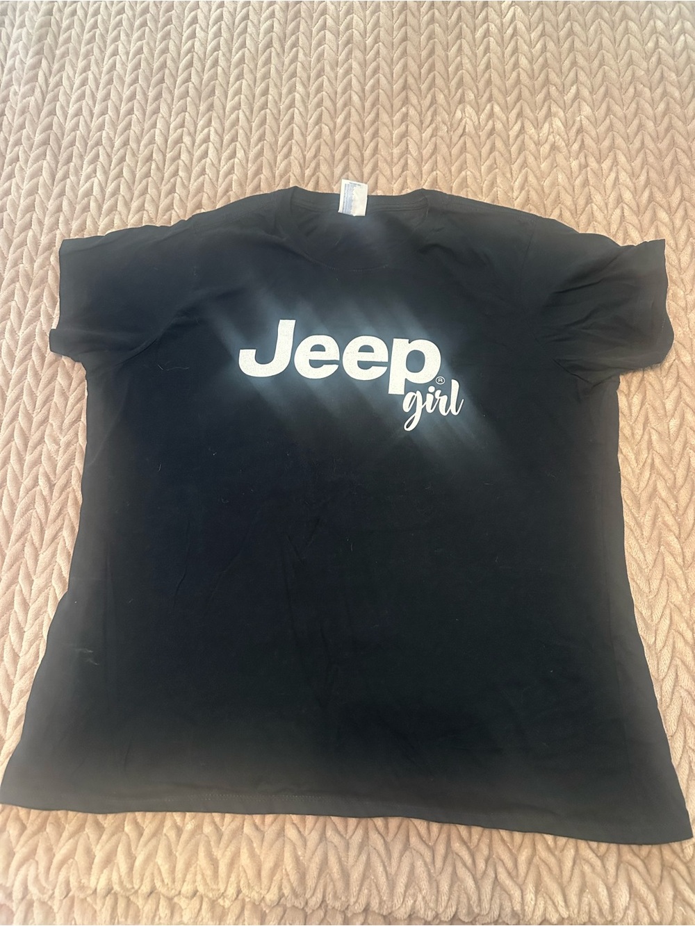 Jeep Black Tee with White 'Jeep girl' Logo
